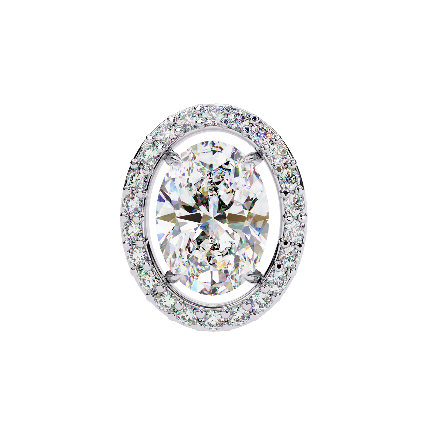 14K Gold Oval Cut Diamond Stud Earrings – 0.90 CT Center Stones, 2.00 CTW Brilliance