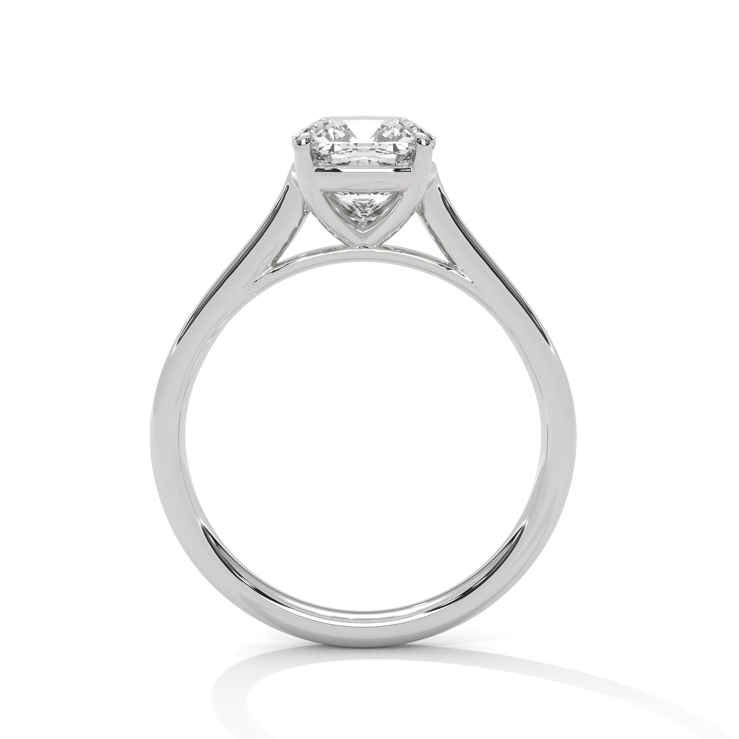 Cushion Cut Diamond Engagement Ring – Solitaire Style with 14k Gold