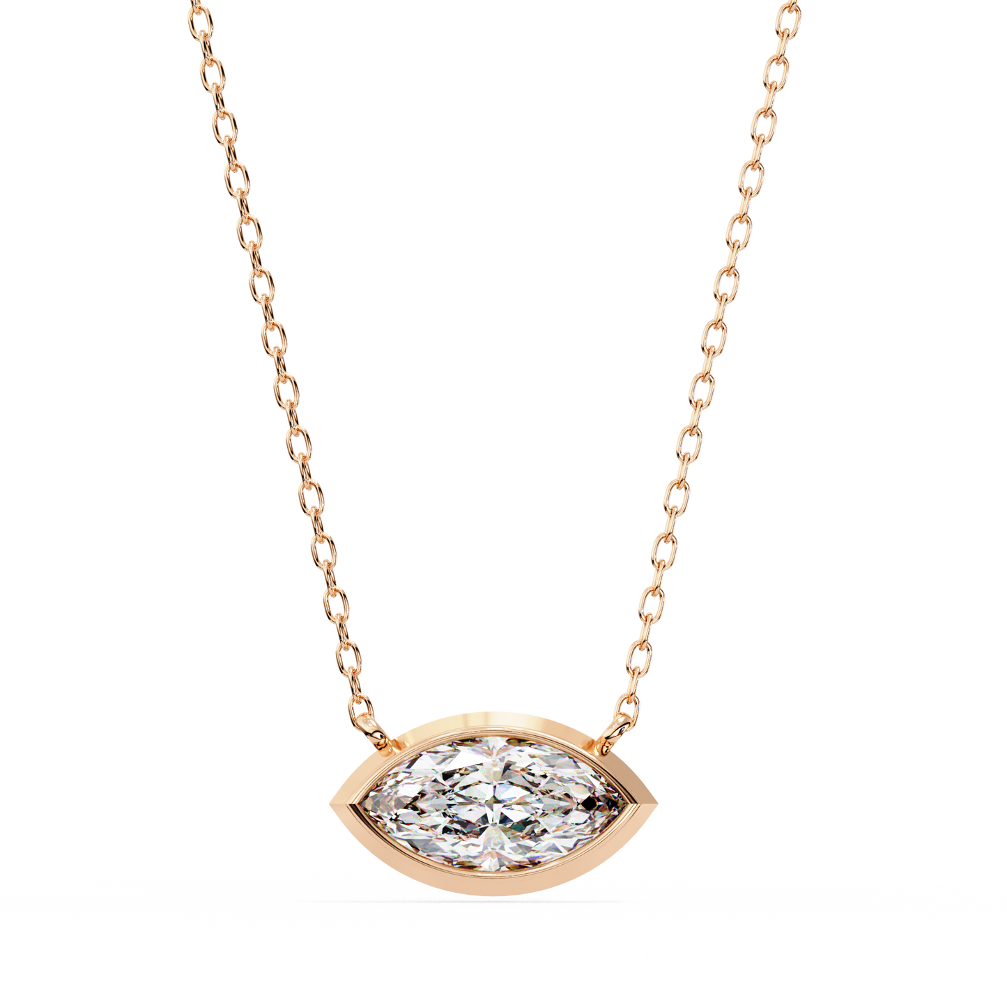 14K Gold Evil Eye Pendant with 3 Carat Lab-Grown Diamond | IGI Certified | White, Yellow & Rose Gold