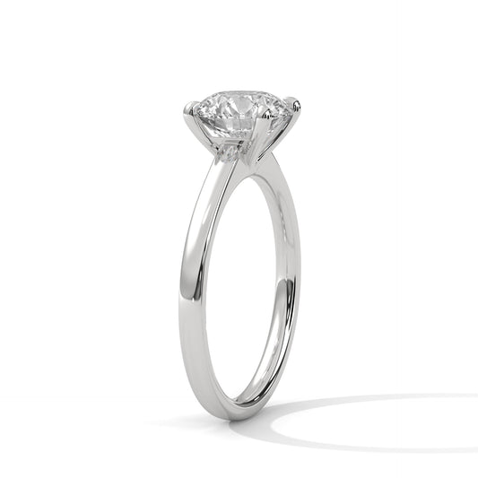 Timeless Round-Cut Lab Grown Diamond Solitaire Ring – 14K Gold