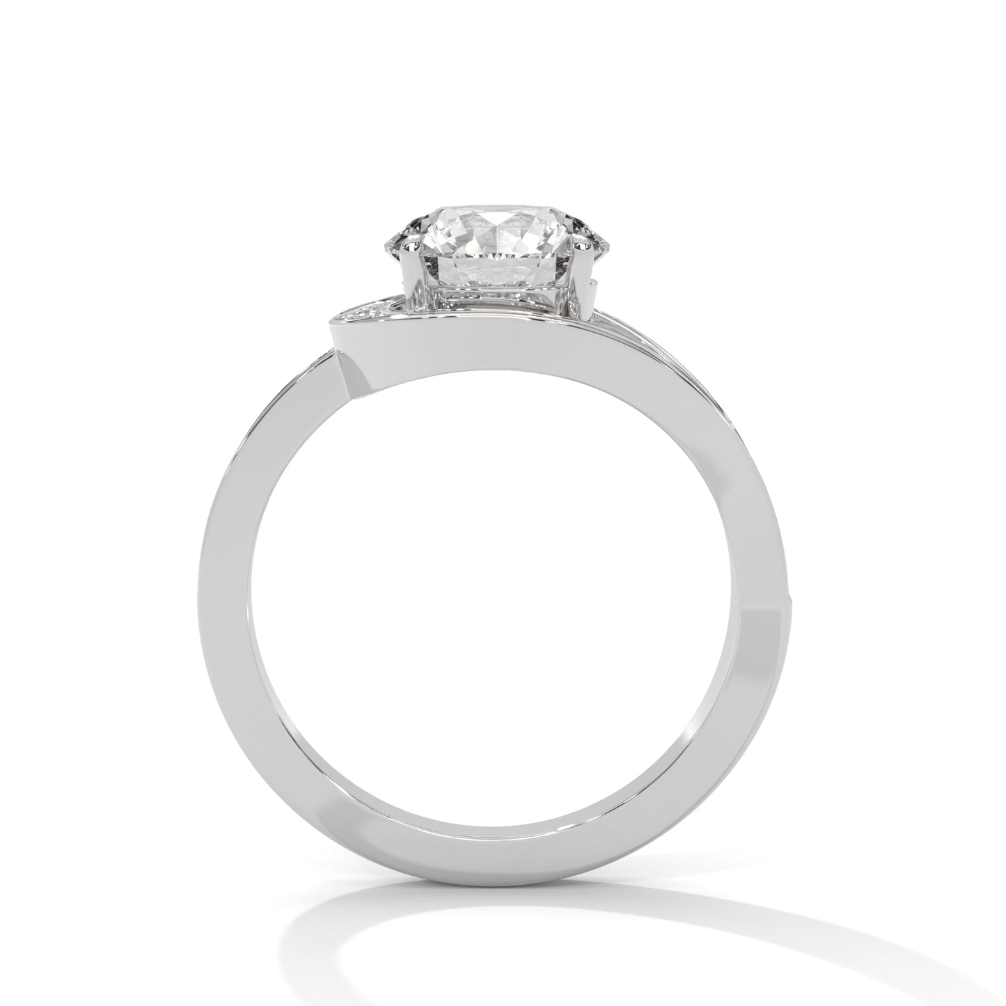 1.30 Carat Diamond Engagement Ring | 1 Ct IGI Certified Center | 14K Gold in White, Yellow, or Rose
