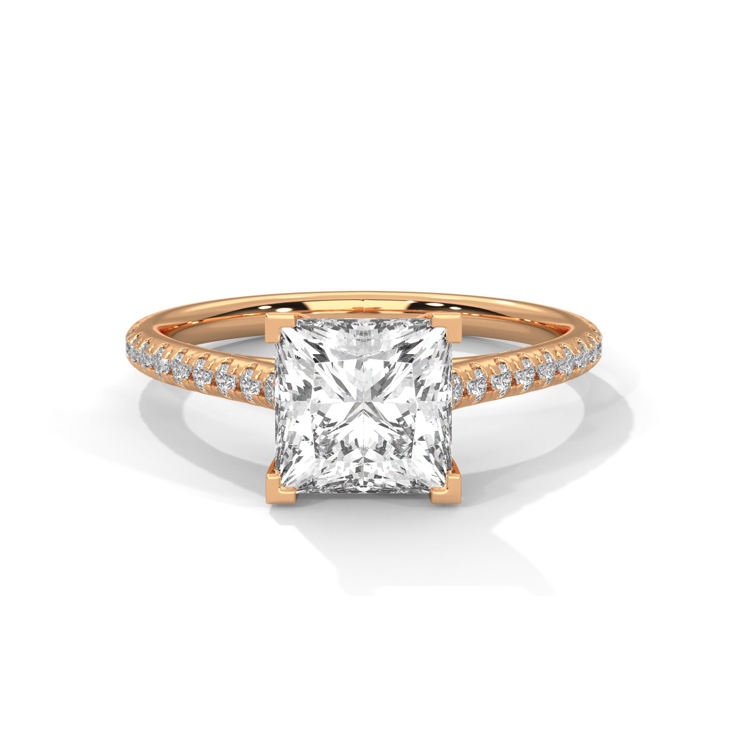 Princess Cut Lab-Grown Diamond Ring | 1.3 Carat IGI Certified | 14K Gold
