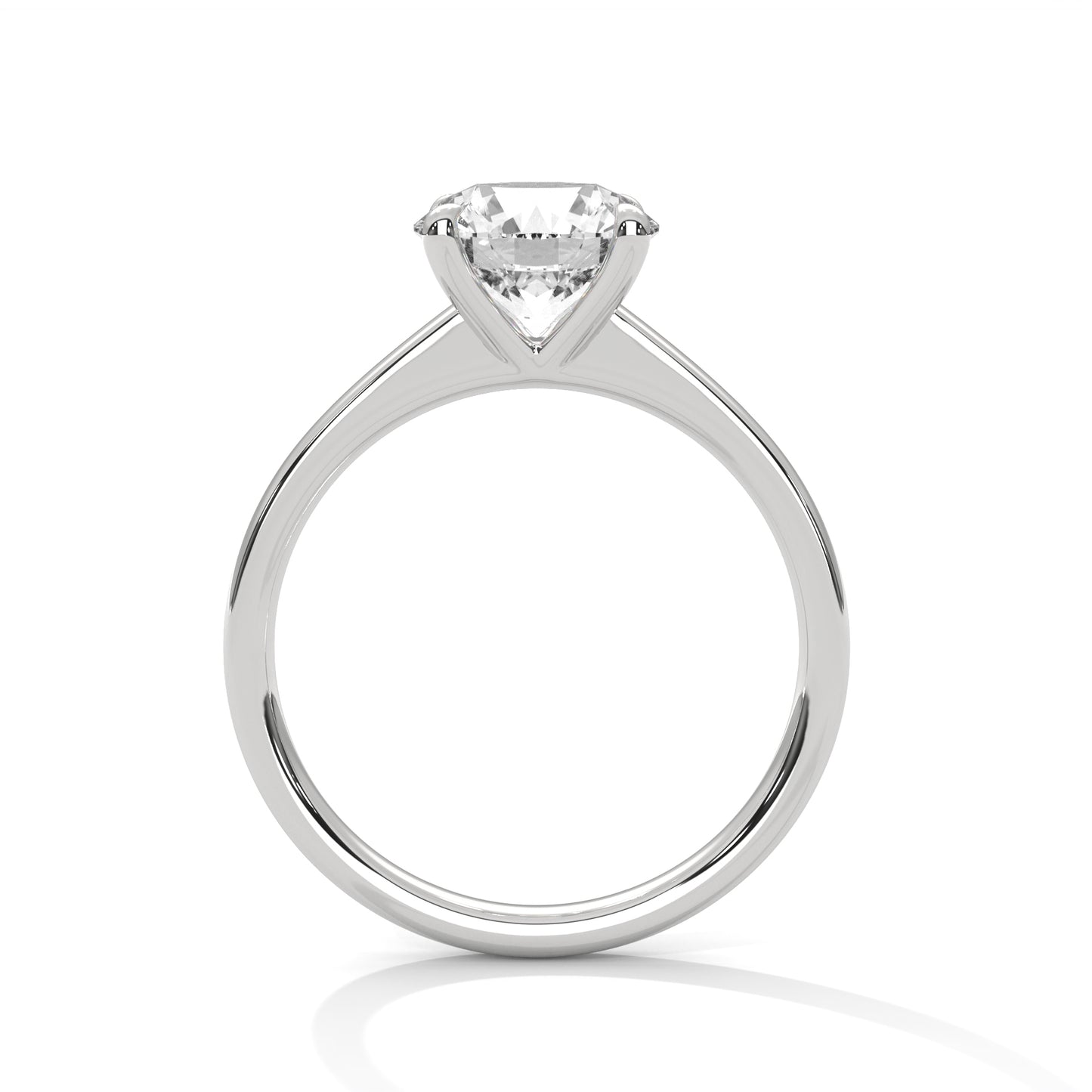 Timeless Round-Cut Lab Grown Diamond Solitaire Ring – 14K Gold