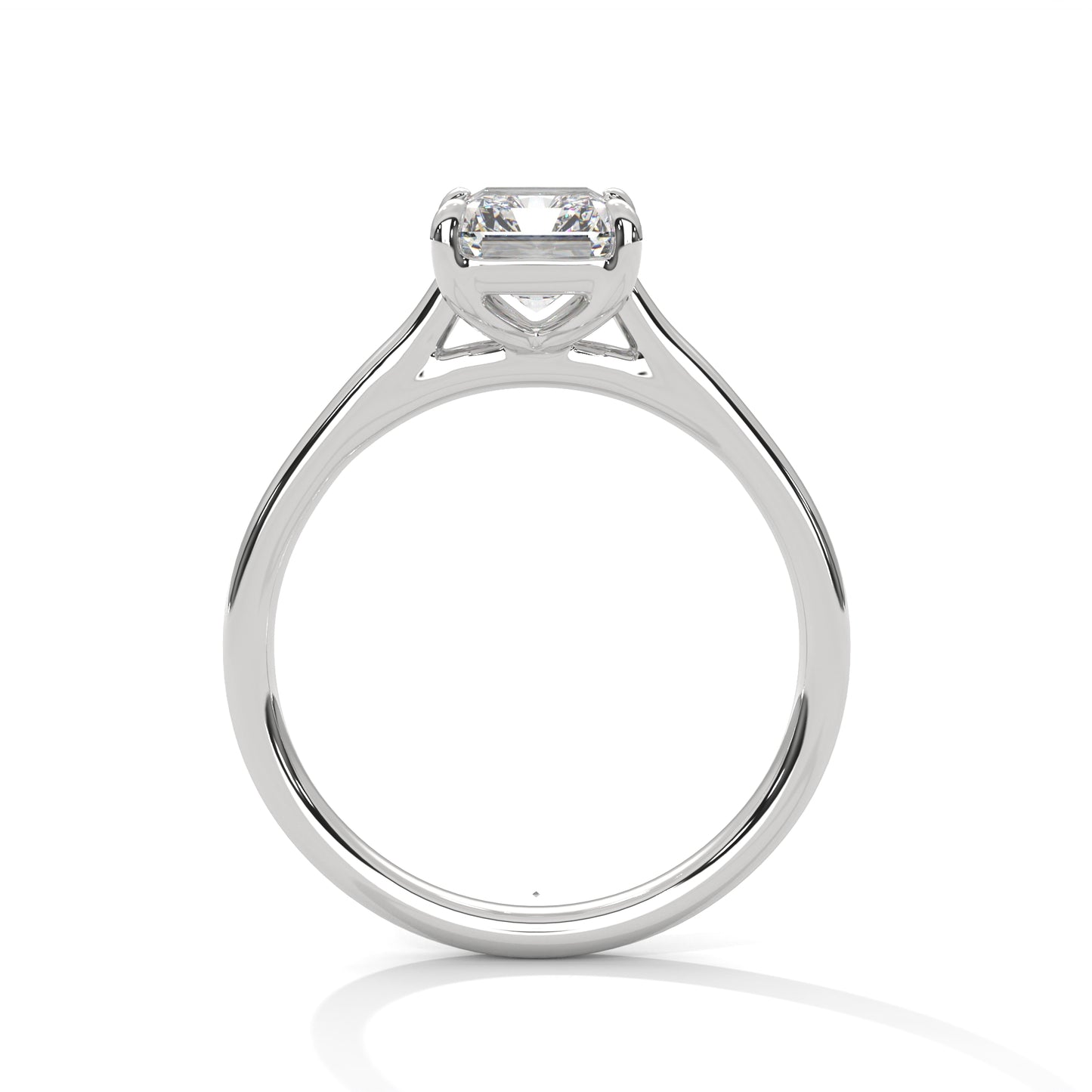 Emerald Cut Diamond Solitaire Ring in 14K Gold