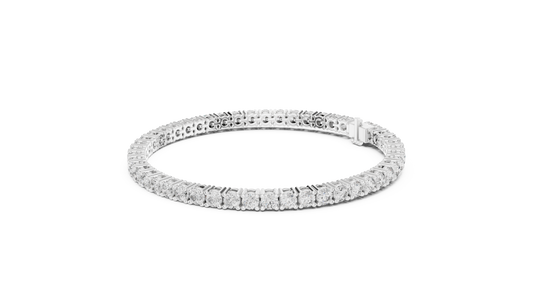 Elegant 7 Carat Diamond Tennis Bracelet in 14K Gold – IGI Certified