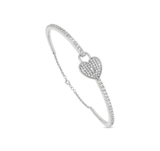 Amora Heart-Lock Diamond Bracelet