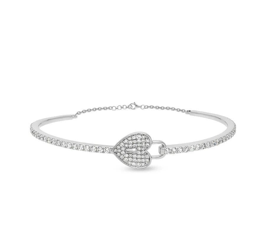 Amora Heart-Lock Diamond Bracelet