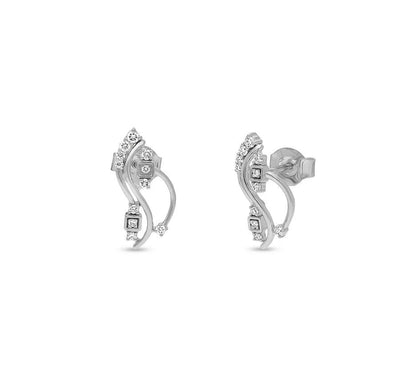 Radiant Prong-Set Diamond Stud Earrings