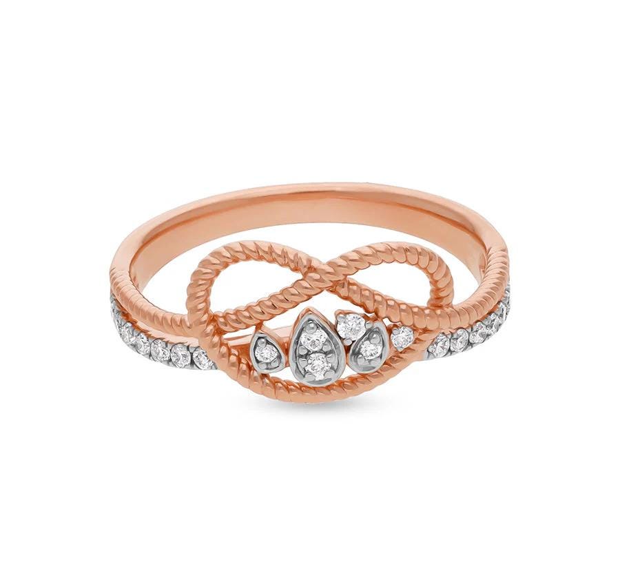 Rope Design Diamond Ring
