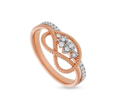 Rope Design Diamond Ring