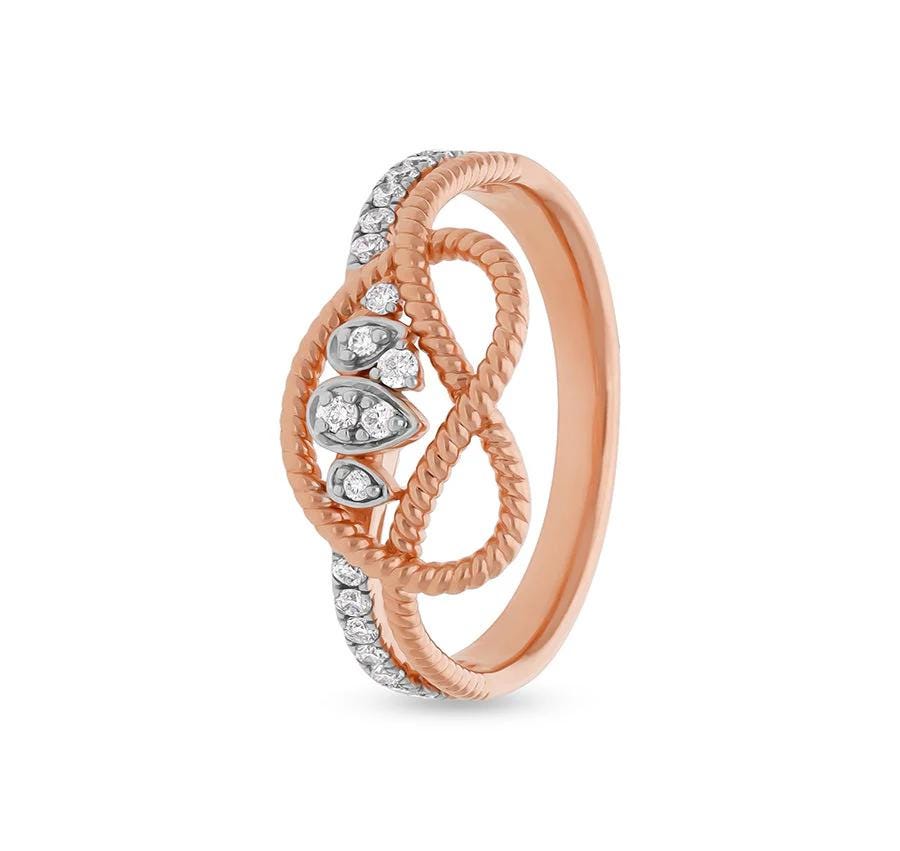 Rope Design Diamond Ring