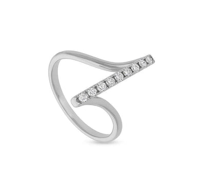 Round Channel Set Diamond Casual Ring