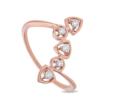 TriLuxe Prong-Set Diamond Triangle Ring