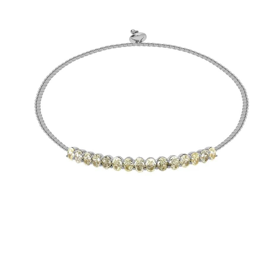 Serenia Oval Channel Diamond Bracelet