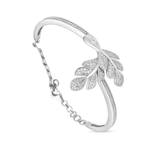 Elysian Leaf Diamond Twist Bracelet