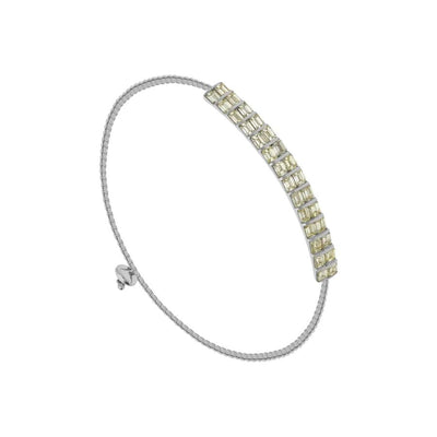 Soléa Bar-Set Emerald Diamond Bolo Bracelet