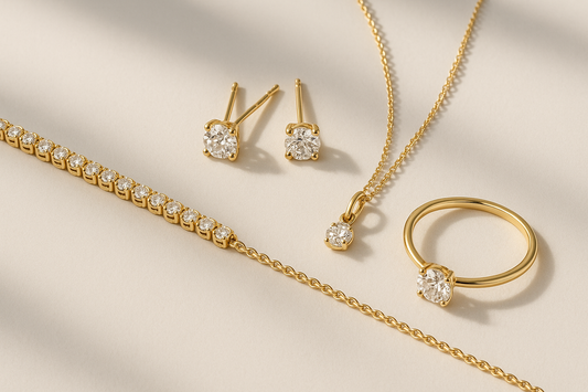 18K Gold Jewelry with Lab-Grown Diamonds for Daily Wear