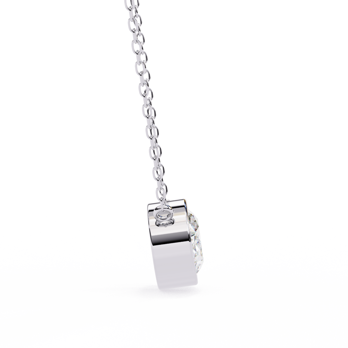 Подвеска с выращенными в лаборатории бриллиантами из 14-каратного золота (1–3 карата, 3 г)