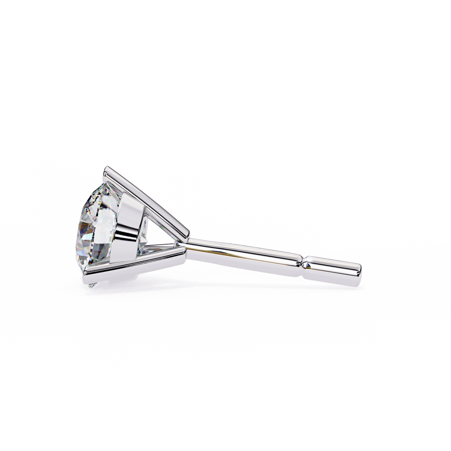 Classic Round Diamond Stud Earrings – 14K Gold