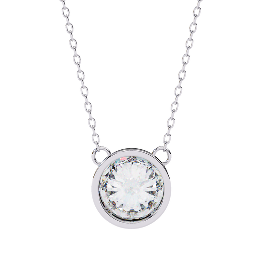 4 Carat Lab Grown Diamond Pendant Necklace in 14K Gold (Yellow, White & Rose) – IGI Certified