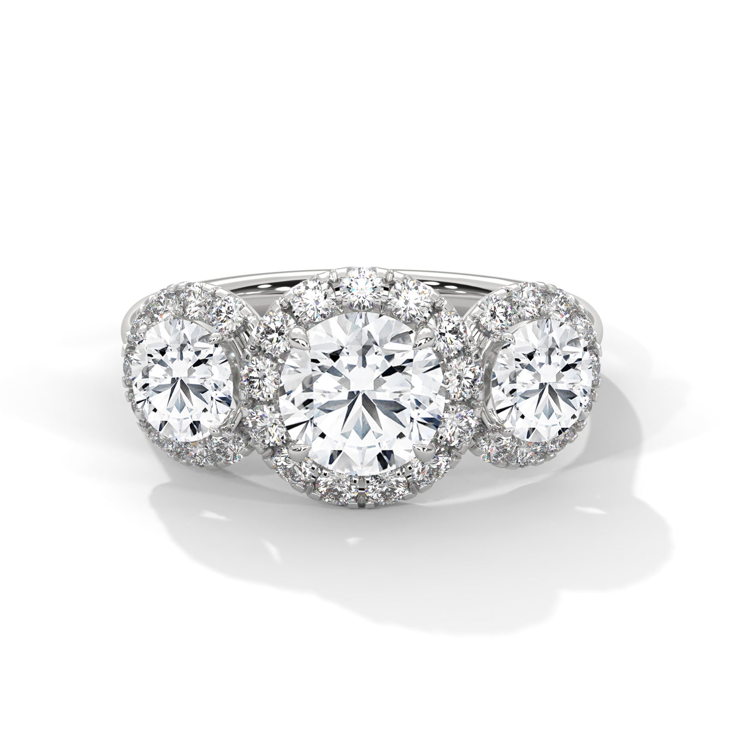 Triple Halo Lab-Grown Diamond Ring | 1.9 Carat IGI Certified | 14K Gold