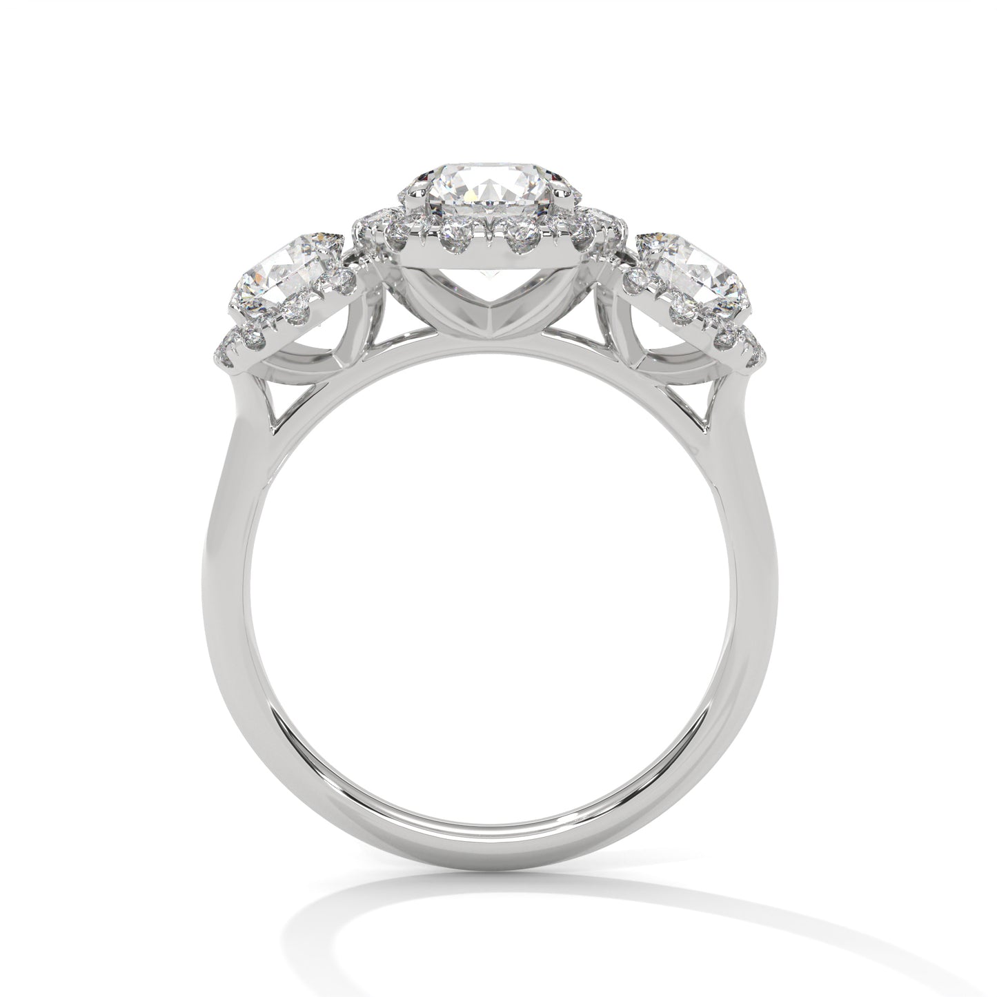Triple Halo Lab-Grown Diamond Ring | 1.9 Carat IGI Certified | 14K Gold