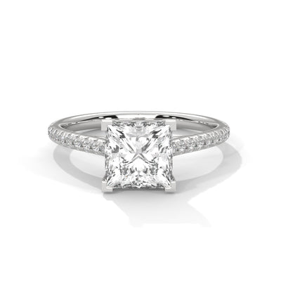 Princess Cut Lab-Grown Diamond Ring | 1.3 Carat IGI Certified | 14K Gold