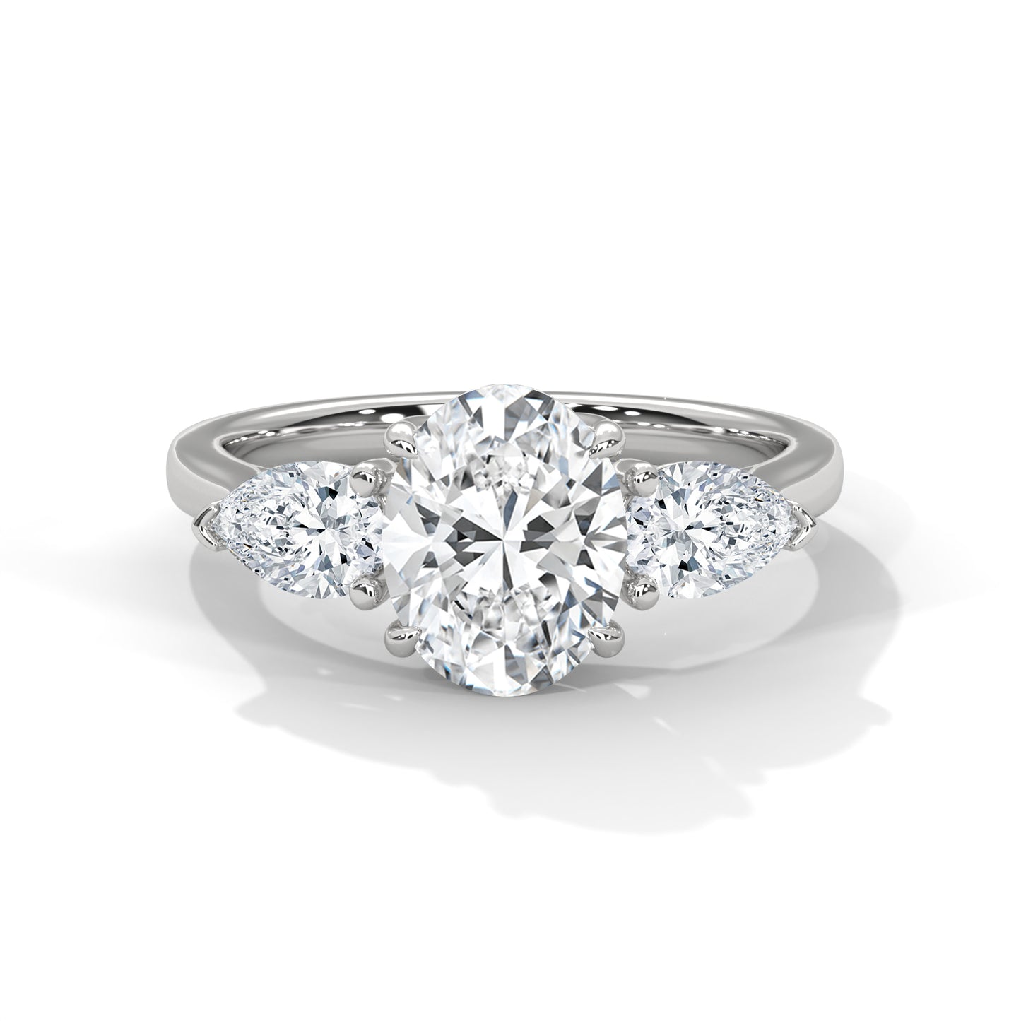 1.50 Carat Three-Stone Diamond Engagement Ring | 1 Carat Center Stone with 0.25ct Side Diamonds | IGI Certified Fine Jewelry
