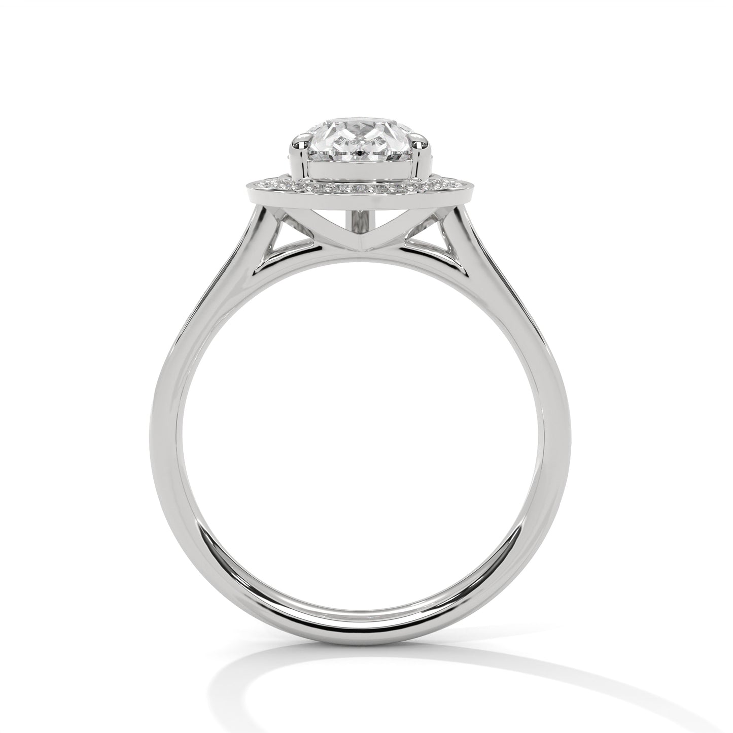 Pear Cut Diamond Engagement Ring – 14K Gold