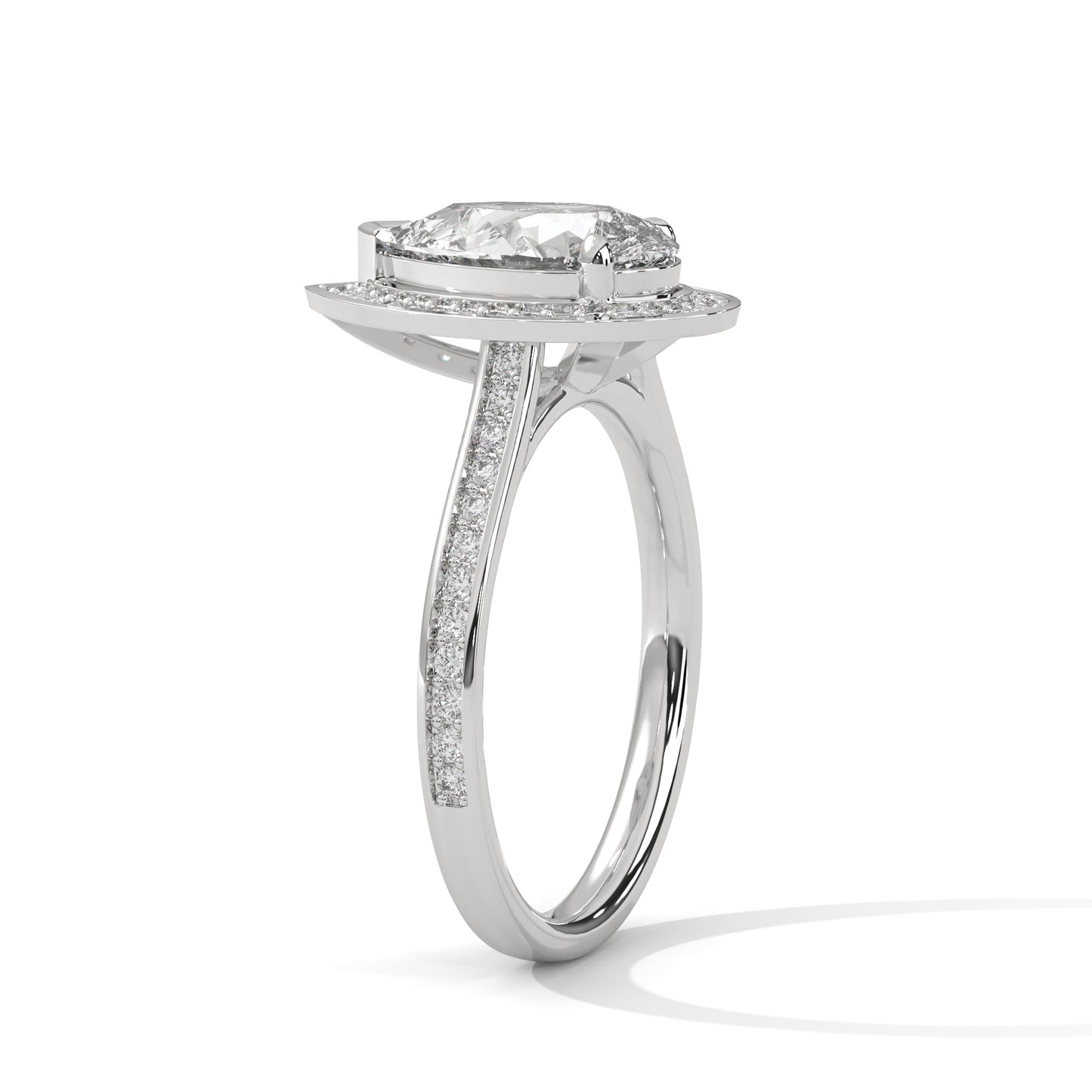 Pear Cut Diamond Engagement Ring – 14K Gold