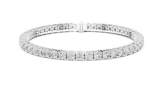 Elegant 7 Carat Diamond Tennis Bracelet in 14K Gold – IGI Certified