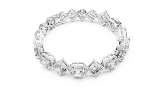 12 Carat Multi-Shape Diamond Bracelet in 14K Gold – Round, Emerald & Princess Cut | White, Yellow & Rose Gold Fine Jewelry