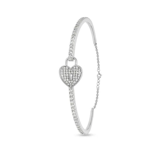 Amora Heart-Lock Diamond Bracelet