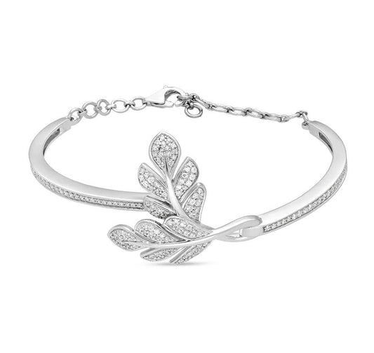 Elysian Leaf Diamond Twist Bracelet