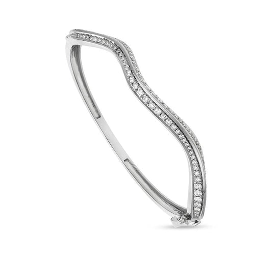 Stellar Edge Diamond Box Clasp Bracelet